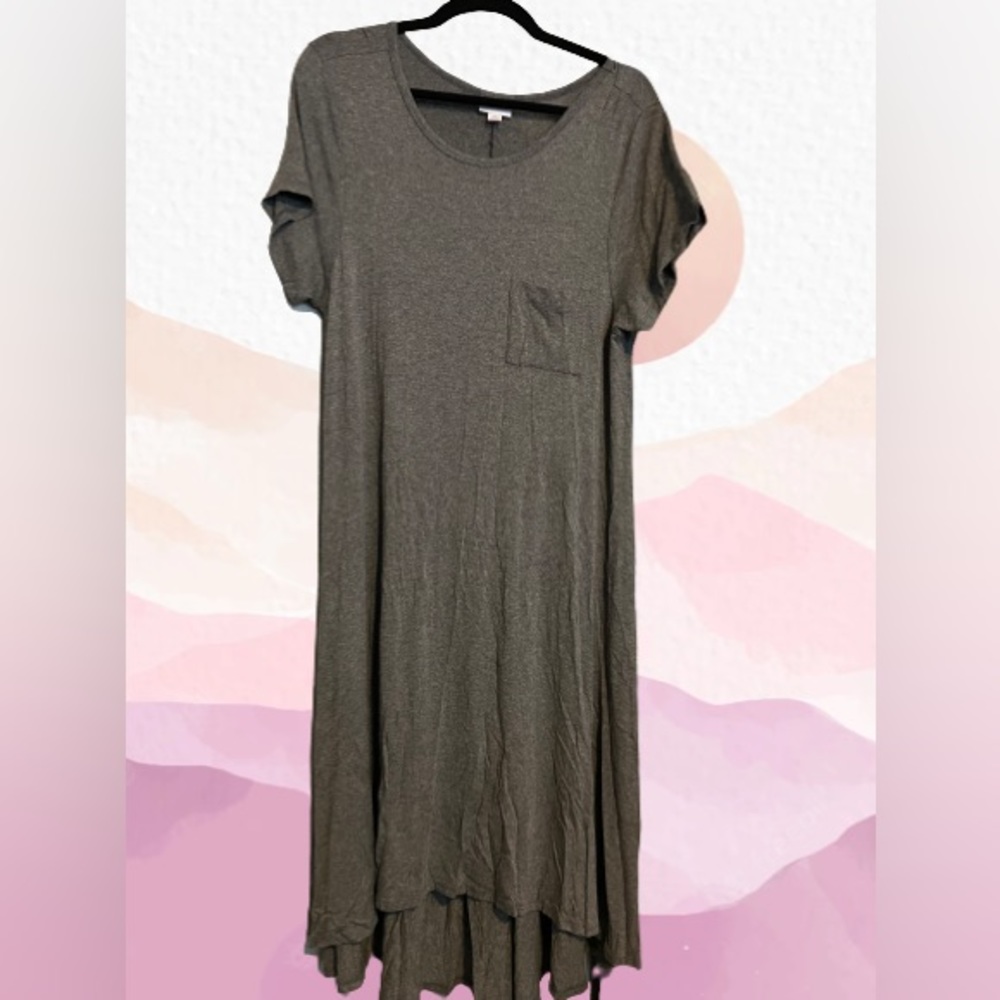 LuLaRoe Gray Casual Dress with Jessie Pocket | Size M